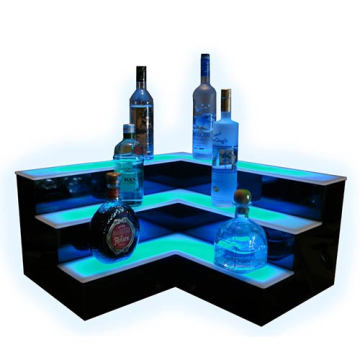 V-Shape Illuminated Acrylic Alcohol Display Shelf